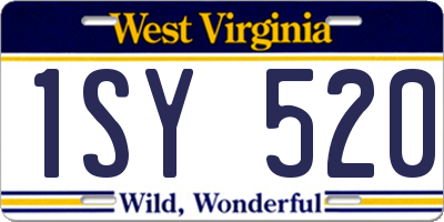 WV license plate 1SY520