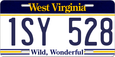 WV license plate 1SY528