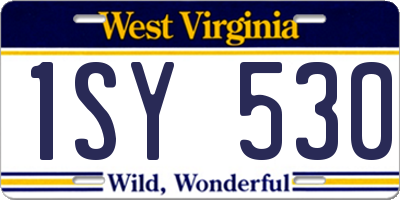 WV license plate 1SY530