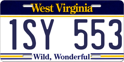 WV license plate 1SY553