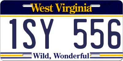 WV license plate 1SY556
