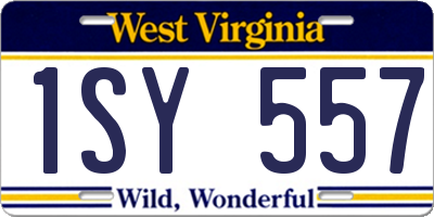 WV license plate 1SY557