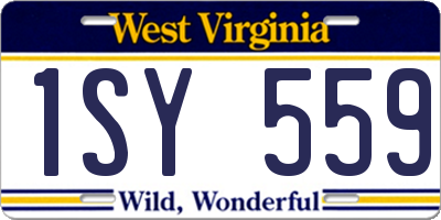 WV license plate 1SY559