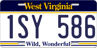 WV license plate 1SY586
