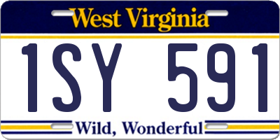 WV license plate 1SY591