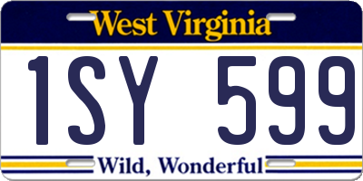 WV license plate 1SY599