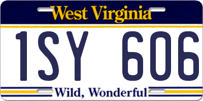 WV license plate 1SY606