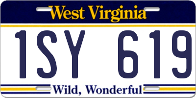 WV license plate 1SY619
