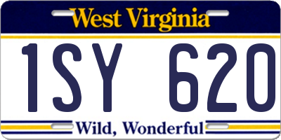 WV license plate 1SY620