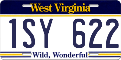 WV license plate 1SY622