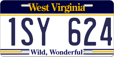 WV license plate 1SY624