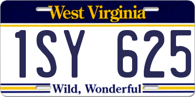 WV license plate 1SY625