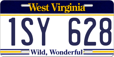 WV license plate 1SY628