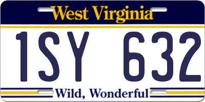 WV license plate 1SY632