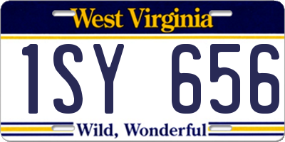 WV license plate 1SY656