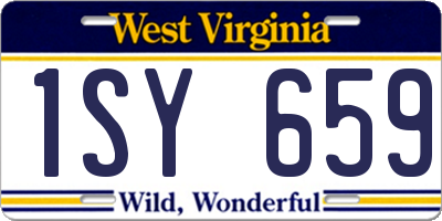 WV license plate 1SY659