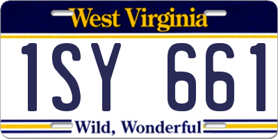 WV license plate 1SY661