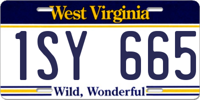 WV license plate 1SY665