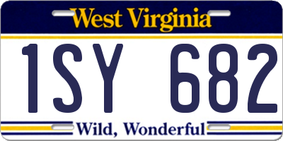 WV license plate 1SY682