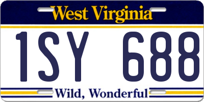 WV license plate 1SY688