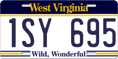 WV license plate 1SY695