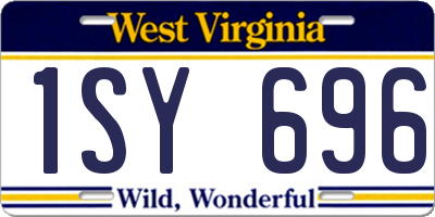 WV license plate 1SY696