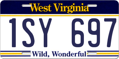 WV license plate 1SY697