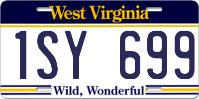 WV license plate 1SY699