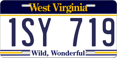WV license plate 1SY719