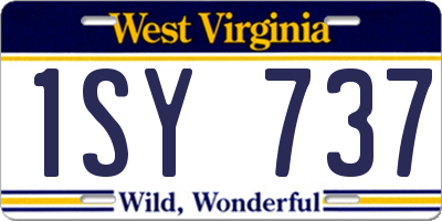 WV license plate 1SY737