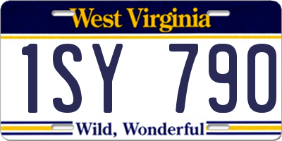 WV license plate 1SY790