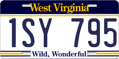 WV license plate 1SY795