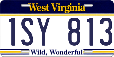 WV license plate 1SY813