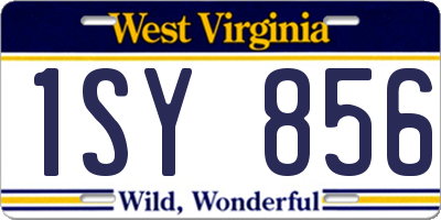 WV license plate 1SY856