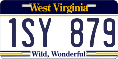WV license plate 1SY879