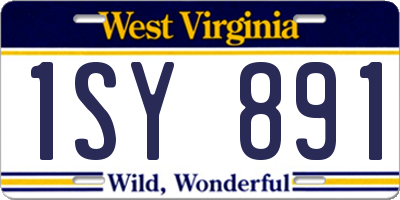 WV license plate 1SY891