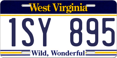 WV license plate 1SY895