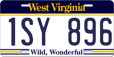 WV license plate 1SY896