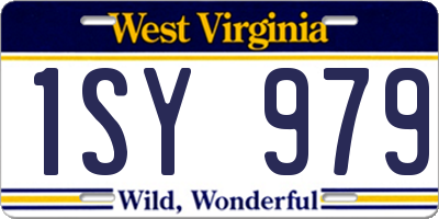 WV license plate 1SY979