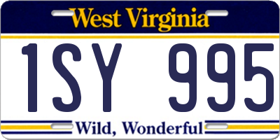 WV license plate 1SY995