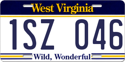 WV license plate 1SZ046