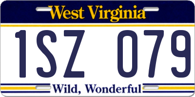 WV license plate 1SZ079