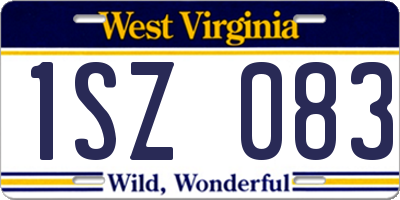 WV license plate 1SZ083