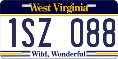 WV license plate 1SZ088