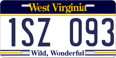 WV license plate 1SZ093