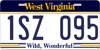 WV license plate 1SZ095