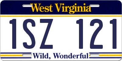 WV license plate 1SZ121