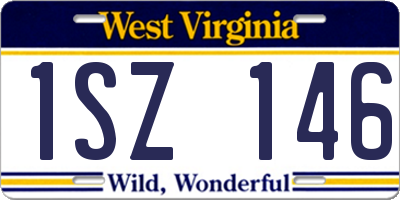 WV license plate 1SZ146