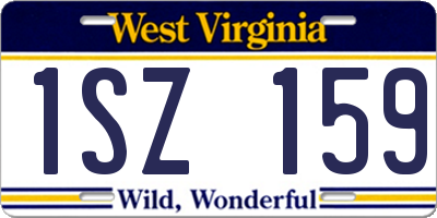 WV license plate 1SZ159