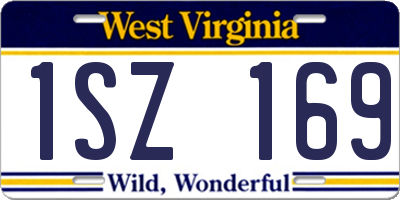 WV license plate 1SZ169